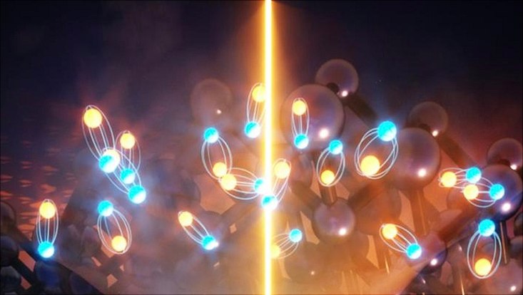 Illustration eines optisch angeregten Gases