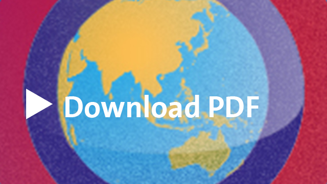 Close up of binoculars with focus on Earth