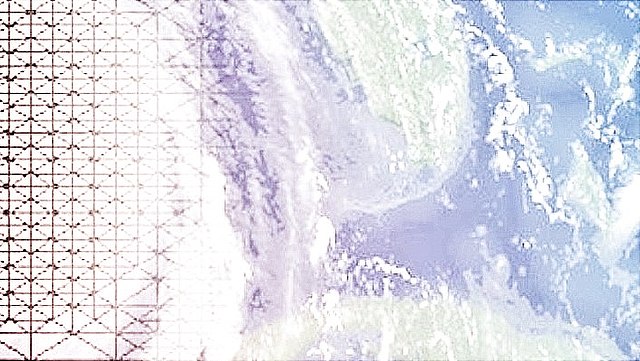 Teaserbild Forschung Wetterkarte in der Draufsicht in sehr hellen Farbtönen