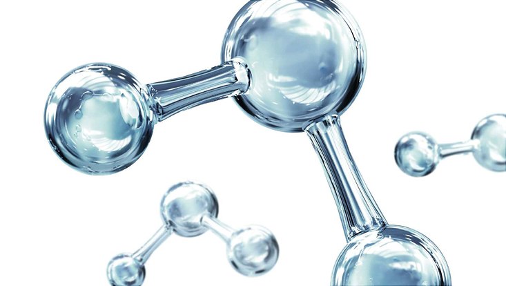Illustration of water molecules