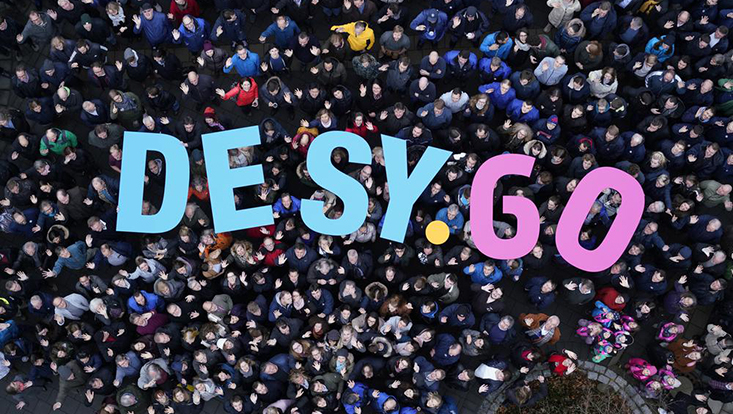 DESY anniversary logo.