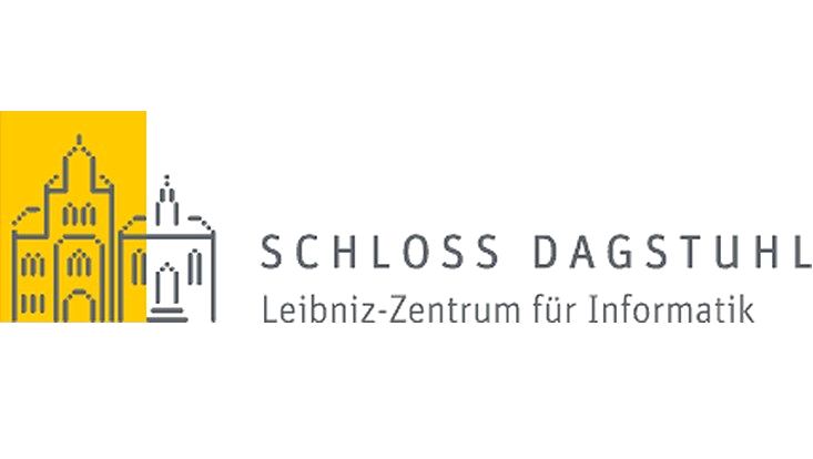 Logo des Schlosses Dagstuhl Seminar. Es ist eine abstrahierte, gepixelte Version des Schlosses und der Schriftzug Schloss Dagstuhl.