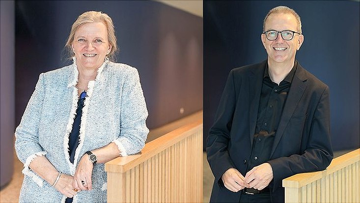 Links im Bild Prof. Dr. Daniela Jacob und rechts Prof. Dr.-Ing. Jörg Knieling
