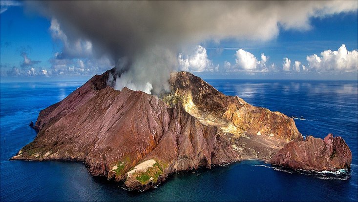 Active volcano island in new zealand