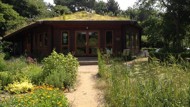 Der Pavillion der Grünen Schule Darstellung des Pavillons der Grünen Schule