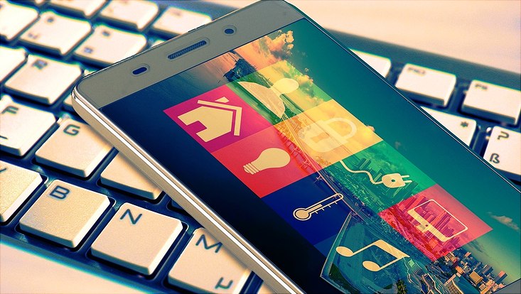 image of smartphone with smart home application