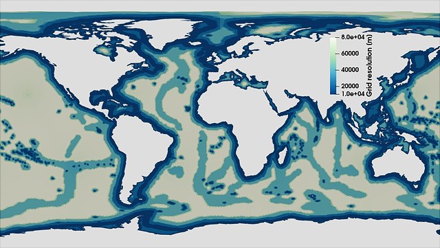 Non-uniform grid configuration used in ICON-Coast simulations