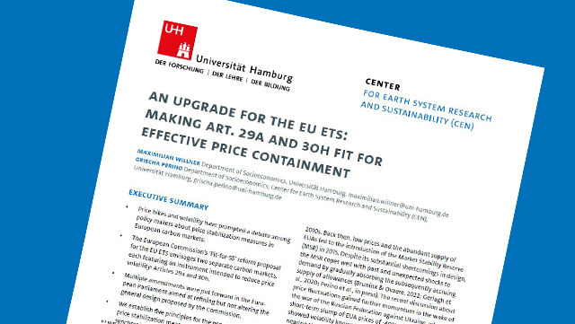 Cover of the PCM Policy brief regarding the EU ETS