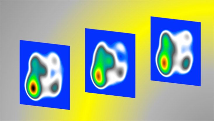 Figure 1 Snapshots of molecular orbitals during photoinduced electronic and nuclear transformation.