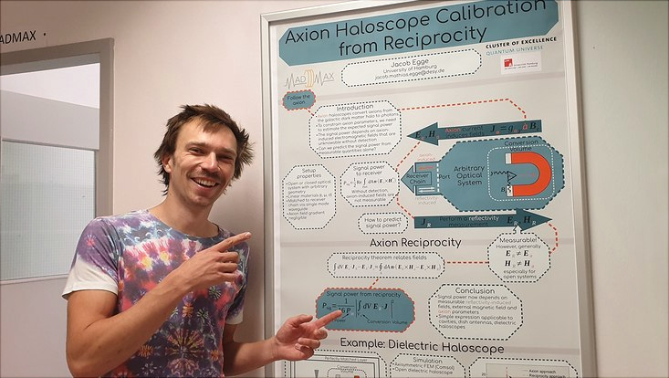 Jacob presenting his poster