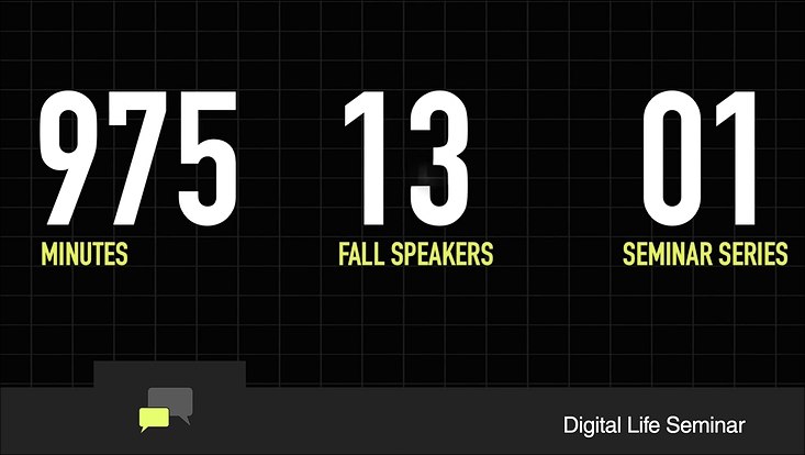 seminar announcement dli cornell tech: 975 minutes and 13 speakers