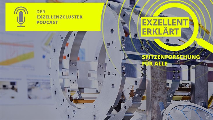 Versuchsaufbau mit Podcastlogo