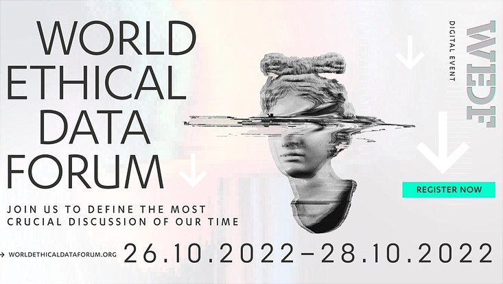 World Ethical Data Forum announcment poster with dates of conference