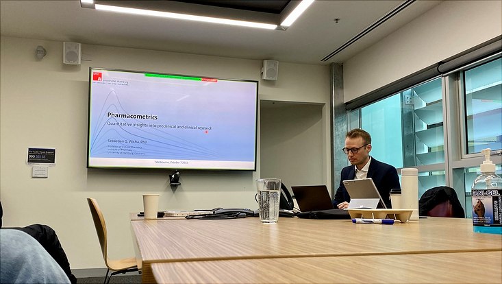 Sebastian presenting our work