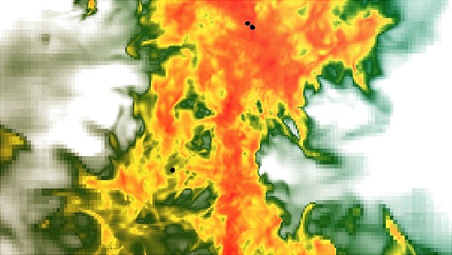 Simulation of molecular cloud formation