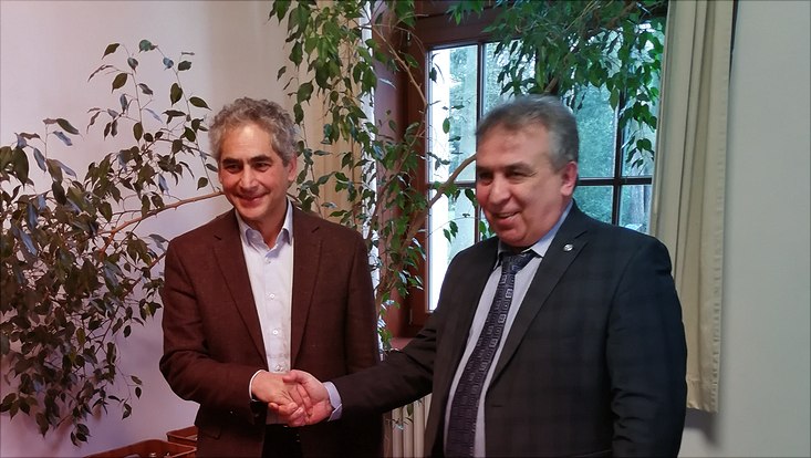 Dr Rafael Valeev, Institut für internationale Beziehungen der Universität Kasan, Vizepräsident des russischen Nationalkomitees des Internationalen Rates für Denkmalpflege (ICOMOS) und Prof. Robi Banerjee, Geschäftsführender Direktor der Hamburger Ste