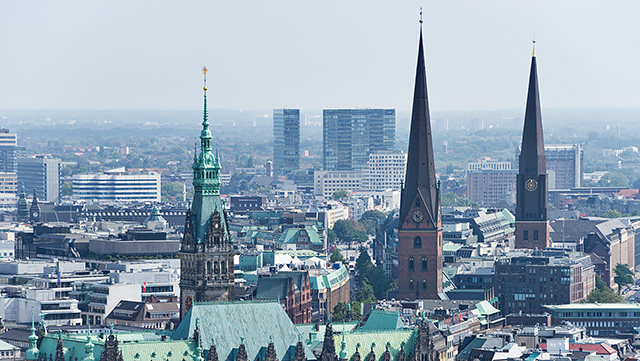 View over Hamburg