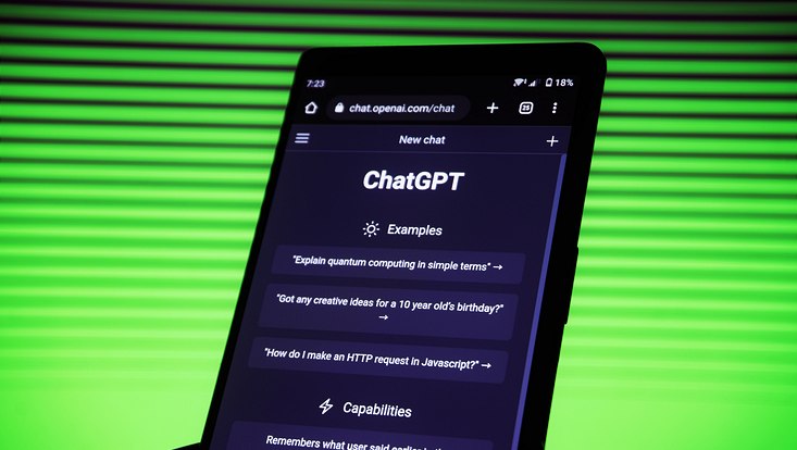 ChatGPT on mobile phone