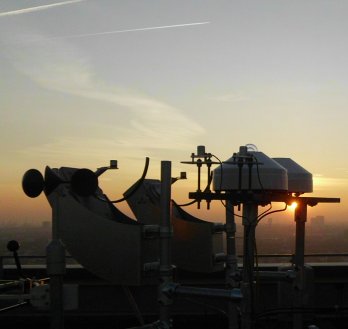 Messgeräte für solare Einstrahlung Strahlungsmessgeräte in der Abenddämmerung