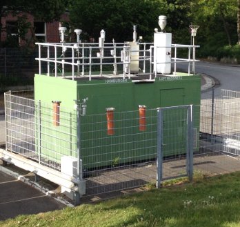 Container des Hamburger Luftmessnetzes Contaner des Hamburger Luftmessnetzes
