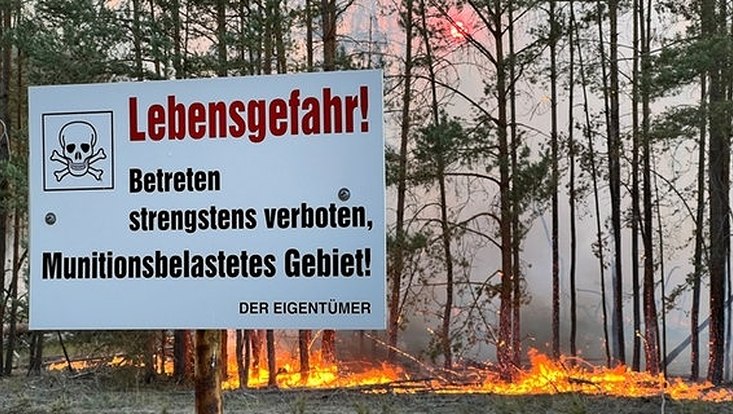 Waldbrand Luebtheen