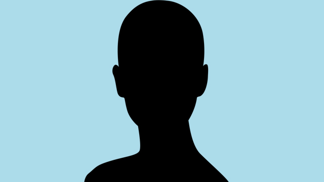 Platzhalter Umriss einer Person vor grauem Hintergrund