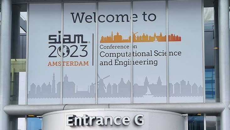 Conference logo over the entrance