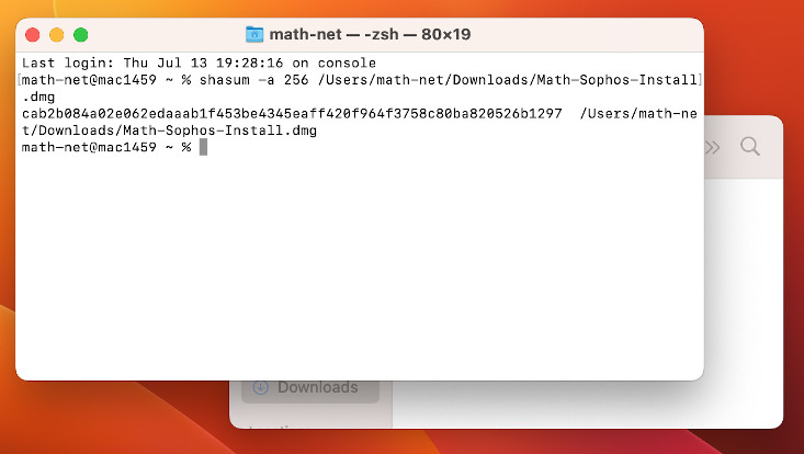 Screenshot der Sophos-Installation