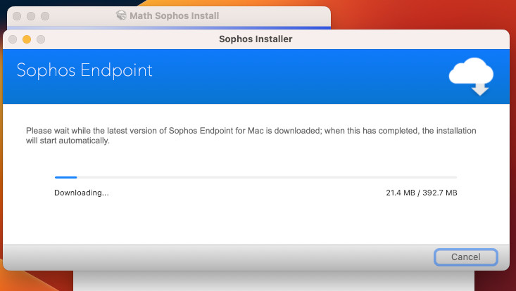 Screenshot der Sophos-Installation