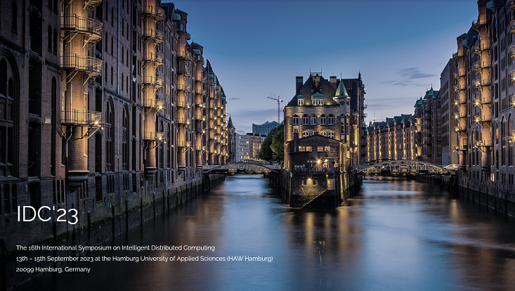 Image of the Speicherstadt Hamburg with the IDC Logo