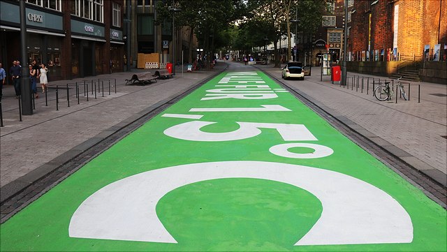 Fridays for Future Hamburg slogan on street