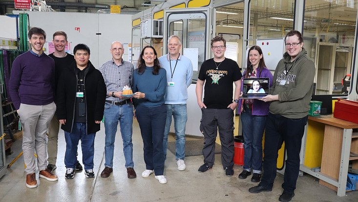 Group picture at testbeam in october 2023