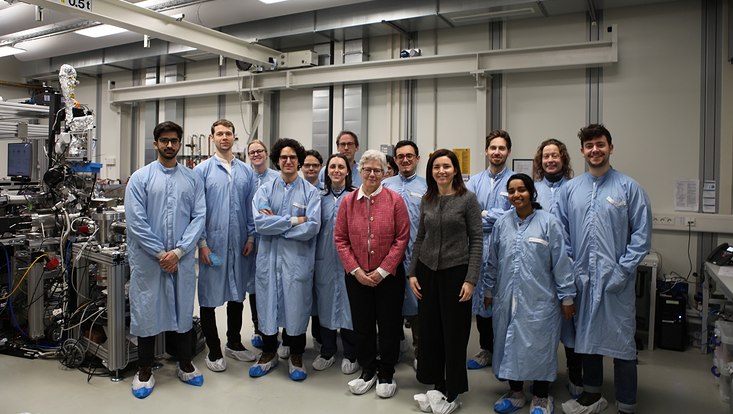 A group of people in the lab