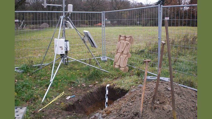 aufbau-09 Offene Grube für die Erdbodensensoren