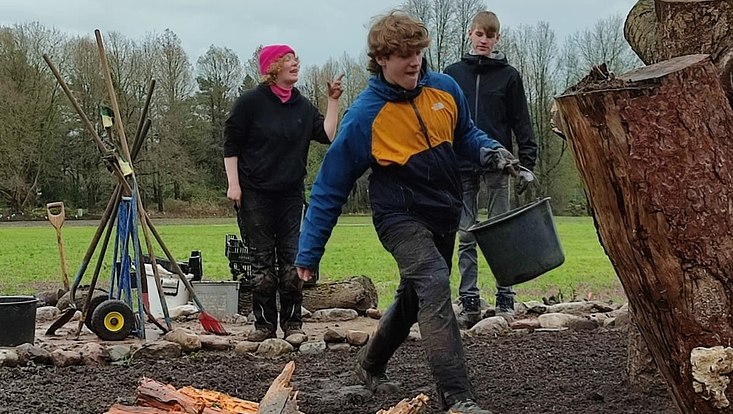 Aussaat auf dem Sandarium