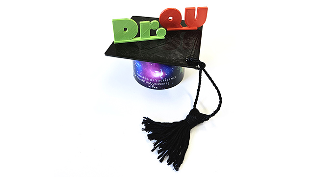 Quantum Universe doctoral hat