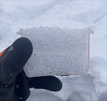 eingeschlosseneeislinseccsundeutsch-348x329 sample of ice lense enclosed in snow