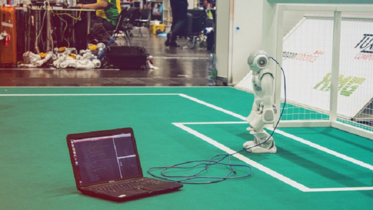 A roboter connected to a PC
