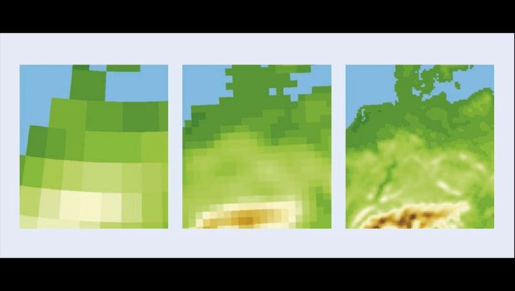 model resolution germany, from coarse grained to fine pixels