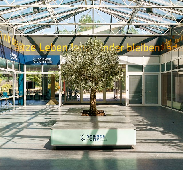 Blick auf das Infocenter der Science City