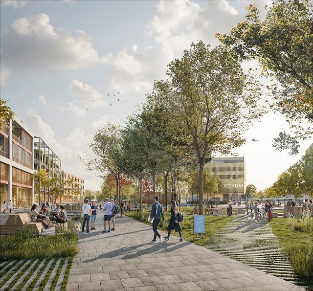 Visualisierung des Campus West der Science City