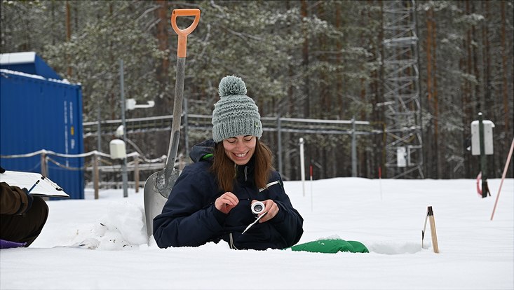 Marina Falke in the field for her MSc thesis