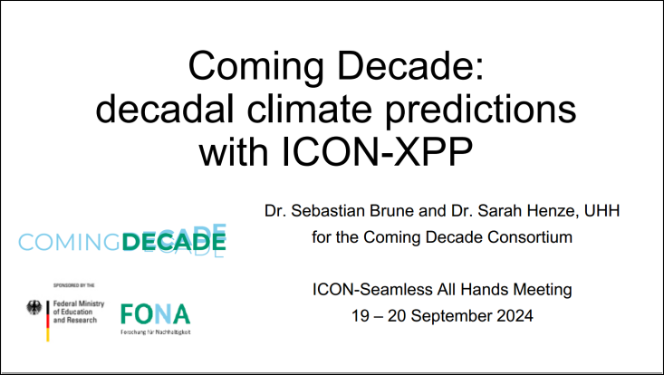Cover slide of presentation at ICON Seamless All-Hands Meeting