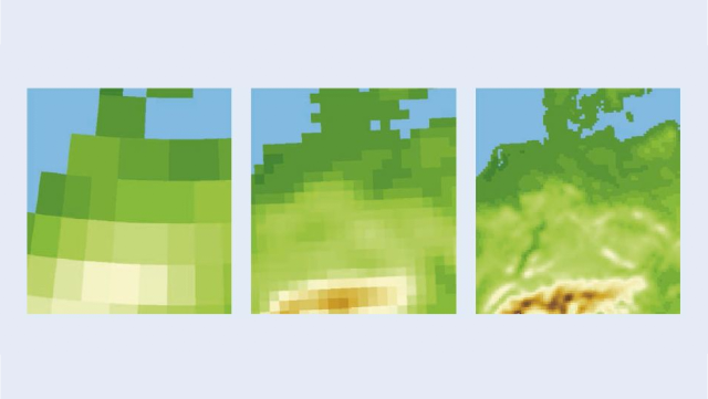 model resolution germany, from coarse grained to fine pixels