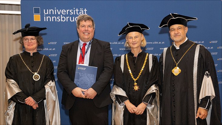 Professor Dieter Jaksch at the University of Innsbruck’s Silver Doctoral Jubilee Ceremony