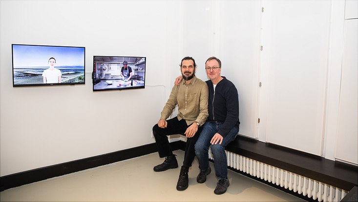 exhibition-11 Daniele Alef Grillo and Dr. Martin Döring at the vernissage