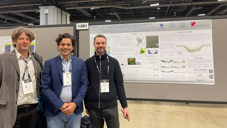 Lars Kutzbach, Jamil Anache und David Holl auf der AGU24