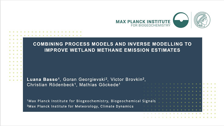 Title-page of presentation on inverse modelling of methane