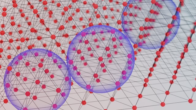 Artists view of Rydberg excitations in a 3D tweezer array