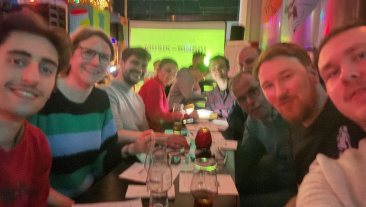 Part of the group almost winning a pub quiz in 2025